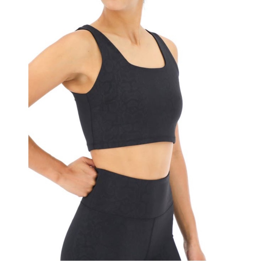 NEW, Nanette Lepore Play, Athletic Tank Top w/ Built in Bra, Black Snakeskin